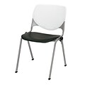 KFI, Kool Collection, Steel frame, stack chair, white & black, 2300-BP08-SP10