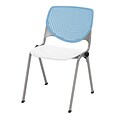 NRS. (2-1-17)  KFI,  Kool Collection, Steel frame, stack chair, sky blue & white, 2300-BP35-SP08