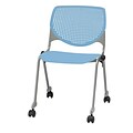 NRS. (2-1-17)  KFI, CS200-P35, KOOL Collection, Sky Blue Poly, Caster Chair,  armless,