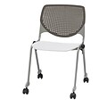 KFI, CS200-BP18SP08, KOOL Collection, Brownstone & White Poly, Caster Chair,  armless,
