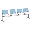 NRS. (2-1-17) KFI, 2300BEAM4B35S08, KOOL Collection, Sky Blue & White , 4 Seat Beam,  armless,