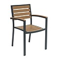 NRS. (2-1-17)  KFI, 5601-MA, Eveleen Collection, Outdoor seating, Arms, Mocha