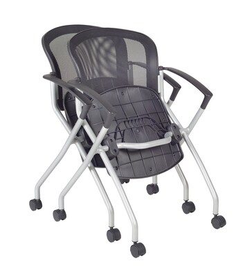 Regency Cadence Mesh Nesting Chair, Black, 12/Pk (2309BK12PK)