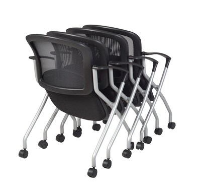 Regency Cadence Mesh Nesting Chair, Black (2309BK4PK)