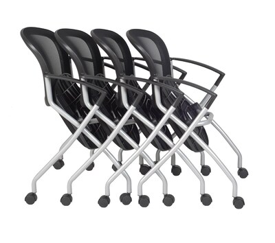 Regency Cadence Mesh Nesting Chair, Black (2309BK4PK)