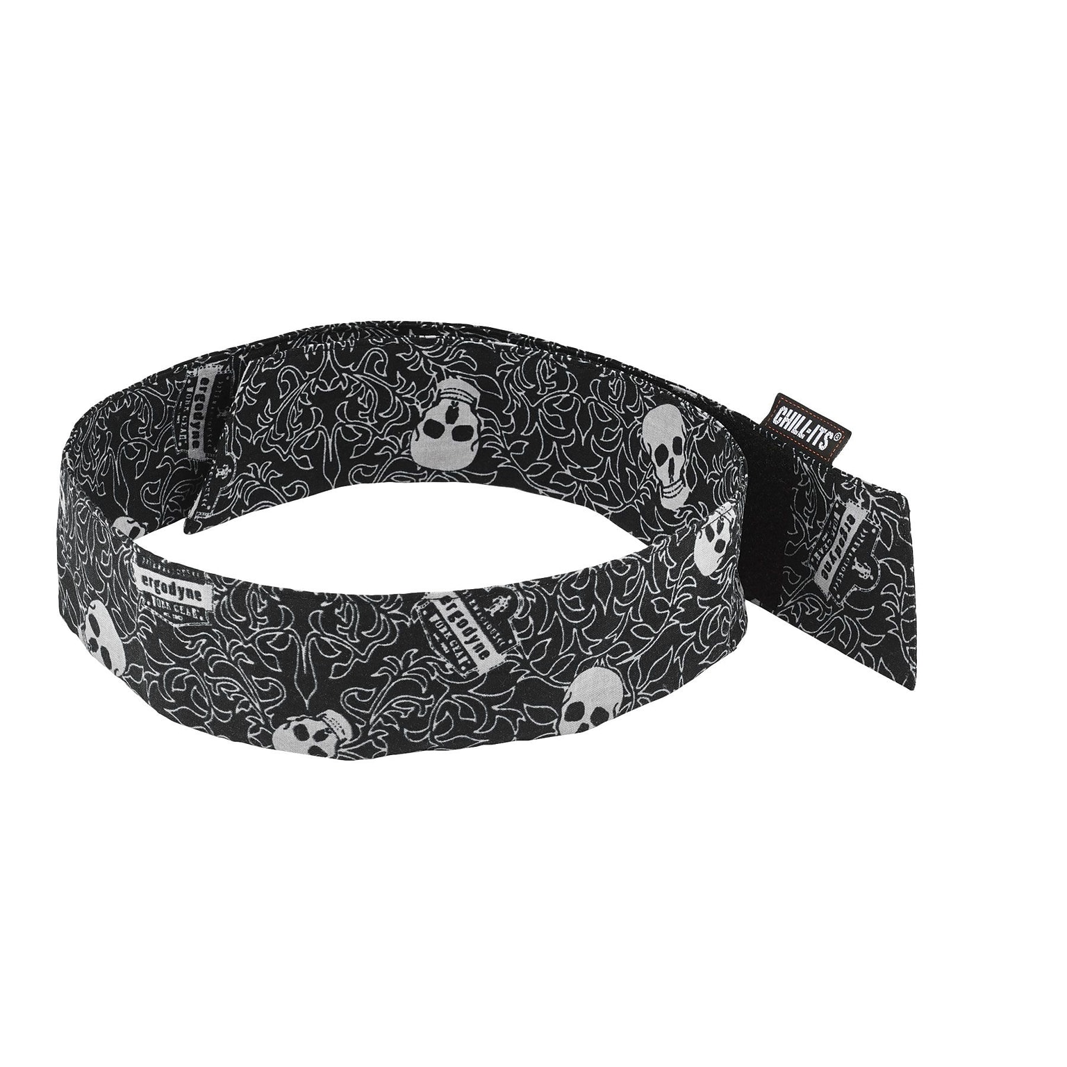 Ergodyne Chill-Its 6705 Cooling Bandana, Skulls, One Size (12349)