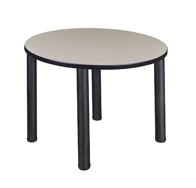 Regency Kee 42 Round Breakroom Table- Maple/ Black