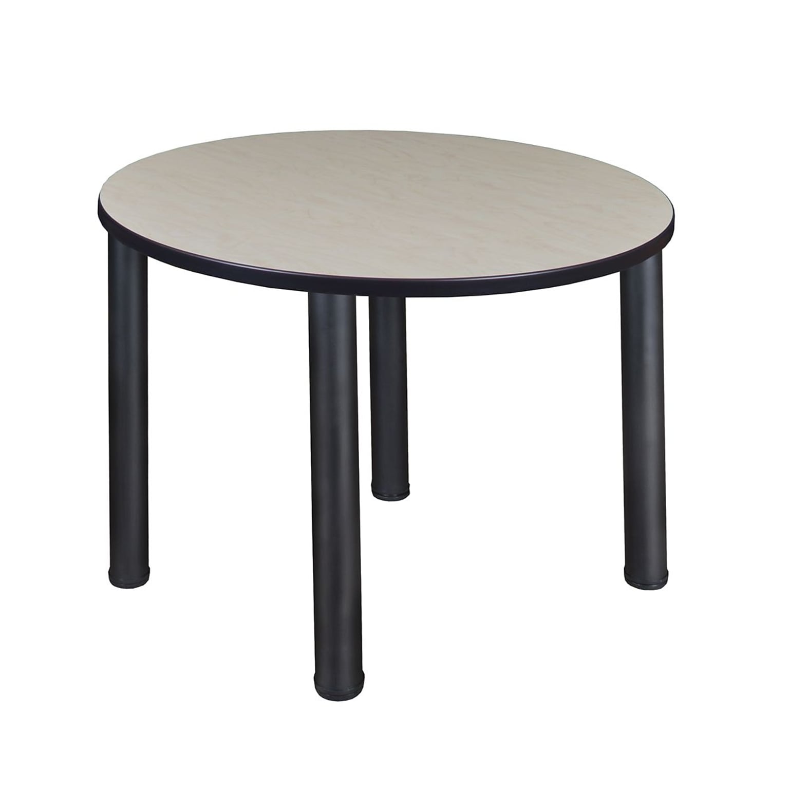 Regency Kee 42 Round Breakroom Table- Maple/ Black