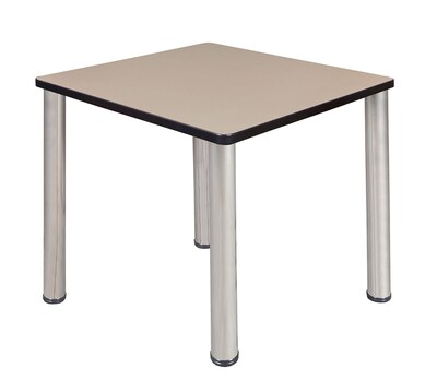 Regency Kee Breakroom Table, 30W, Beige/Chrome (TB3030BEBPCM)