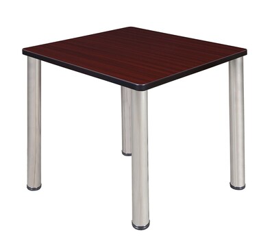 Regency Kee 30 Square Breakroom Table- Mahogany/ Chrome