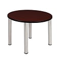 Regency Kee 36 Round Breakroom Table- Mahogany/ Chrome