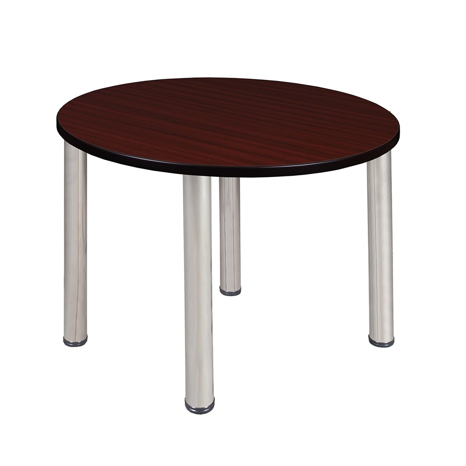 Regency Kee 36 Round Breakroom Table- Mahogany/ Chrome