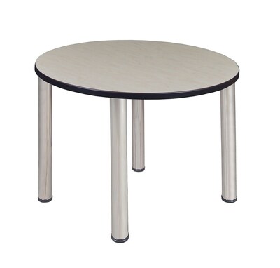 Regency Kee 36 Round Breakroom Table- Maple/ Chrome