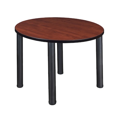 Regency Kee 42 Round Breakroom Table- Cherry/ Black