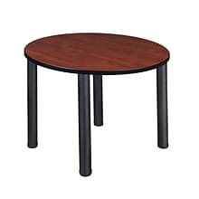 Regency Kee 42 Round Breakroom Table- Cherry/ Black