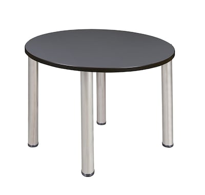 Regency Kee 42 Round Breakroom Table- Grey/ Chrome
