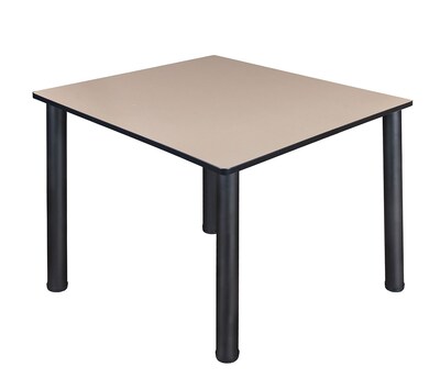Regency Kee 48 Square Breakroom Table- Beige/ Black