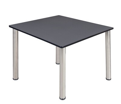 Regency Kee 48 Square Breakroom Table- Grey/ Chrome