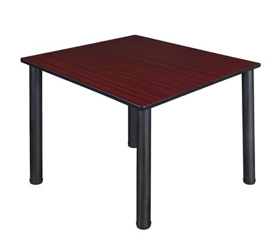 Regency Kee 48 Square Breakroom Table- Mahogany/ Black