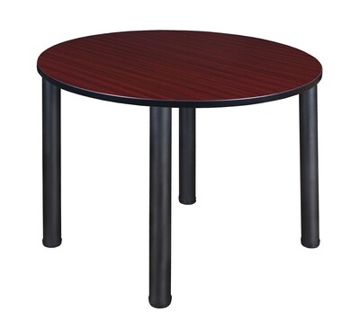 Regency Kee Breakroom Table, 48W, Mahogany/Black (TB48RNDMHBPBK)