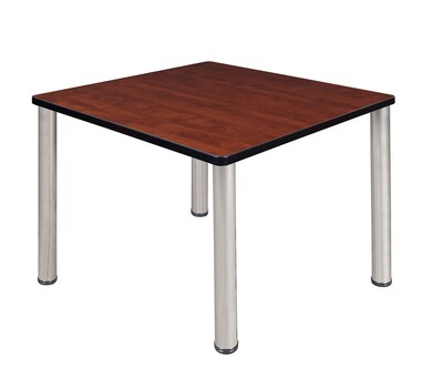 Regency Kee 36 Square Breakroom Table- Cherry/ Chrome