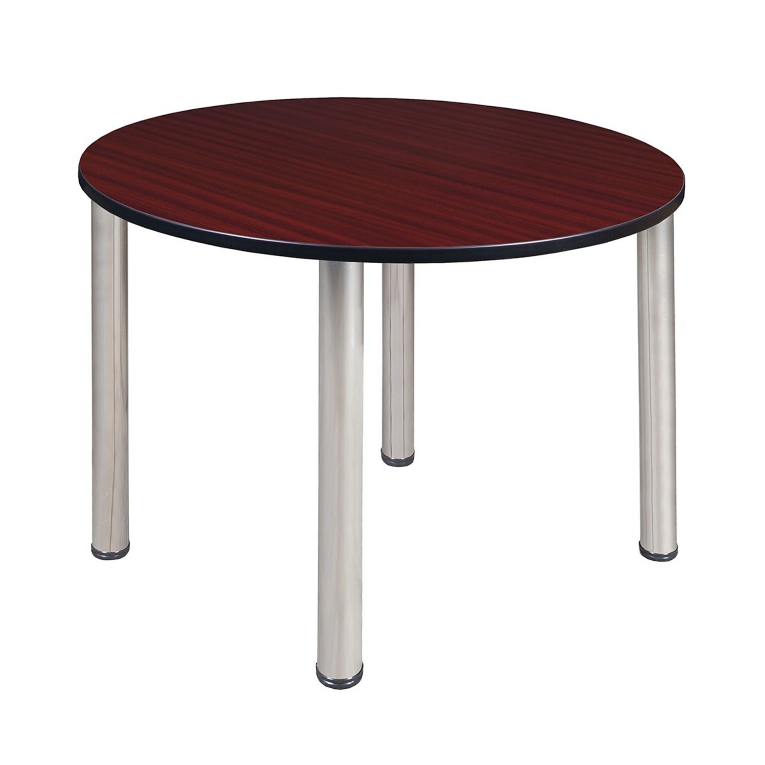 Regency Kee 48 Round Breakroom Table- Mahogany/ Chrome