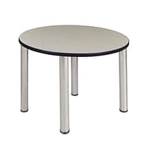 Regency Kee 42 Round Breakroom Table- Maple/ Chrome