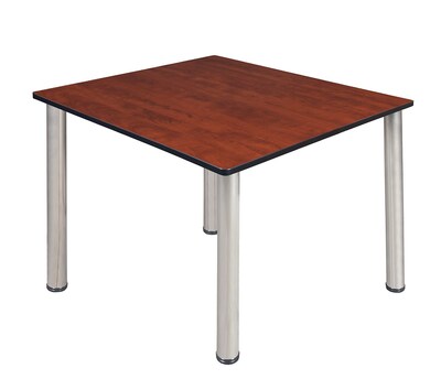 Regency Kee 48 Square Breakroom Table- Cherry/ Chrome