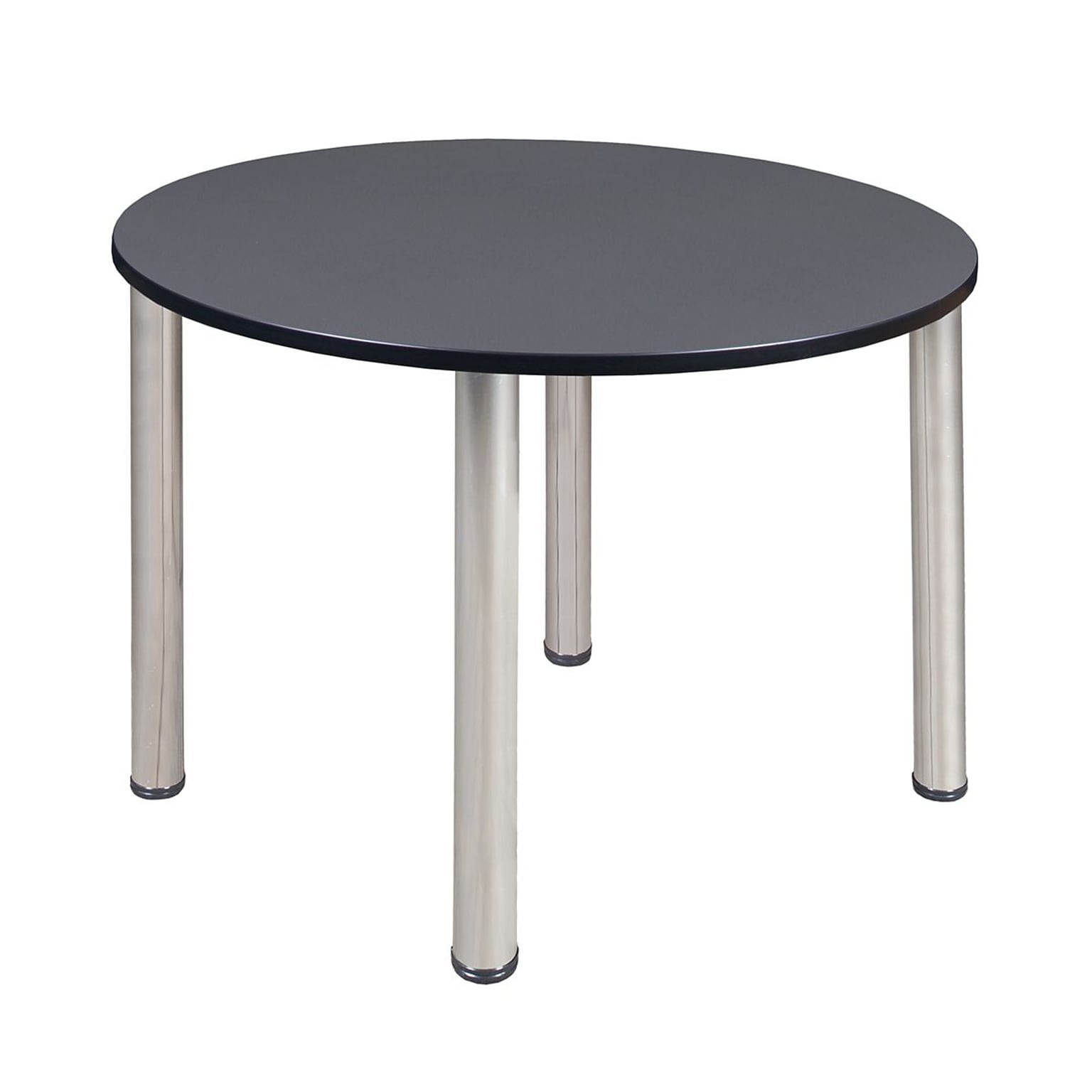 Regency Kee Breakroom Table, 48W, Gray/Chrome (TB48RNDGYBPCM)