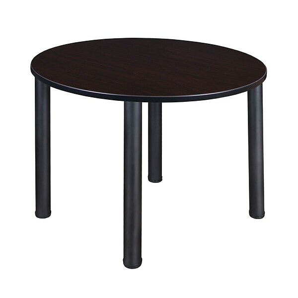 Regency Kee Breakroom Table, 48W, Mocha Walnut/Black (TB48RNDMWBPBK)