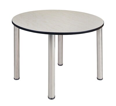 Regency Kee 48 Round Breakroom Table- Maple/ Chrome