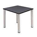 Regency Kee Breakroom Table, 30W, Gray/Chrome (TB3030GYBPCM)