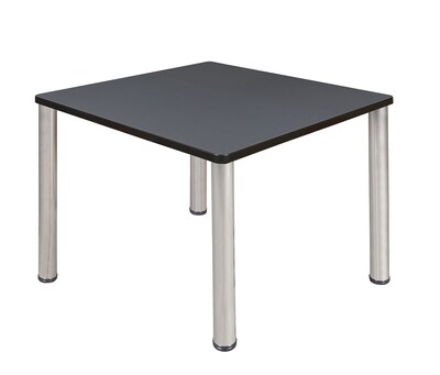 Regency Kee 36 Square Breakroom Table- Grey/ Chrome