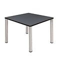 Regency Kee 36 Square Breakroom Table- Grey/ Chrome