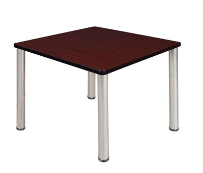 Regency Kee 36 Square Breakroom Table- Mahogany/ Chrome