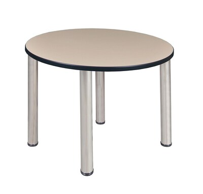 Regency Kee 36 Round Breakroom Table- Beige/ Chrome