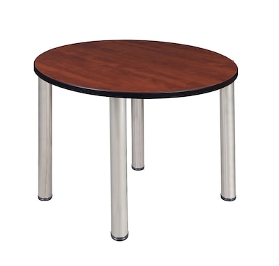 Regency Kee 36 Round Breakroom Table- Cherry/ Chrome