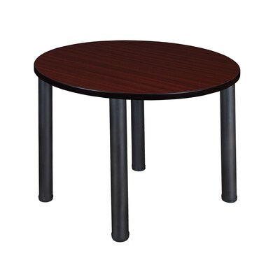 Regency Kee Breakroom Table, 36W, Mahogany/Black (TB36RNDMHBPBK)