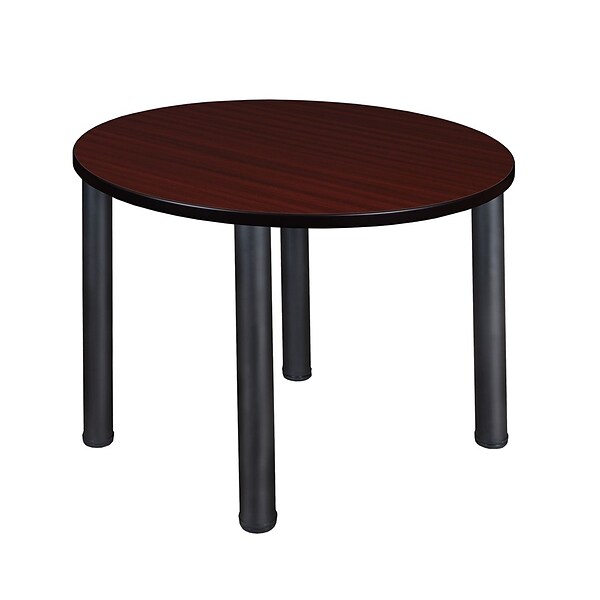 Regency Kee Breakroom Table, 36W, Mahogany/Black (TB36RNDMHBPBK)