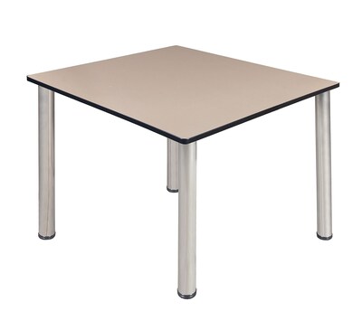 Regency Kee 48 Square Breakroom Table- Beige/ Chrome
