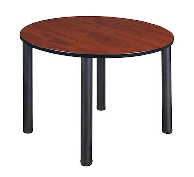 Regency Kee 48 Round Breakroom Table- Cherry/ Black