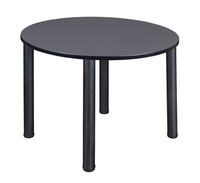 Regency Kee 48 Round Breakroom Table- Grey/ Black