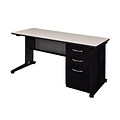 Regency Fusion 60 x 24 Single Pedestal Desk- Maple