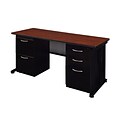 Regency Fusion 66 x 24 Double Pedestal Desk- Cherry