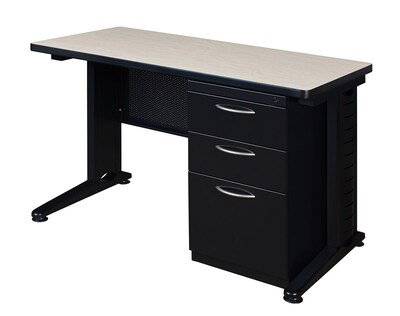 Regency Fusion 48 Single Pedestal Computer Desk, Maple (MSP4824PL)