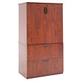 Regency Legacy Lateral File with Stackable Storage Cabinet- Cherry