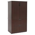 Regency Legacy Lateral File with Stackable Storage Cabinet, Mahogany (LPLFSC3665MH)