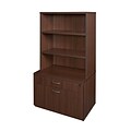 Regency Sandia 20 Box File Lateral with 35 Open Hutch featuring Lockdowel Assembly- Java