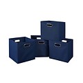 Niche Cubo Set of 4 Foldable Fabric Storage Bins- Blue