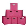 Niche Cubo Set of 6 Foldable Fabric Storage Bins- Pink